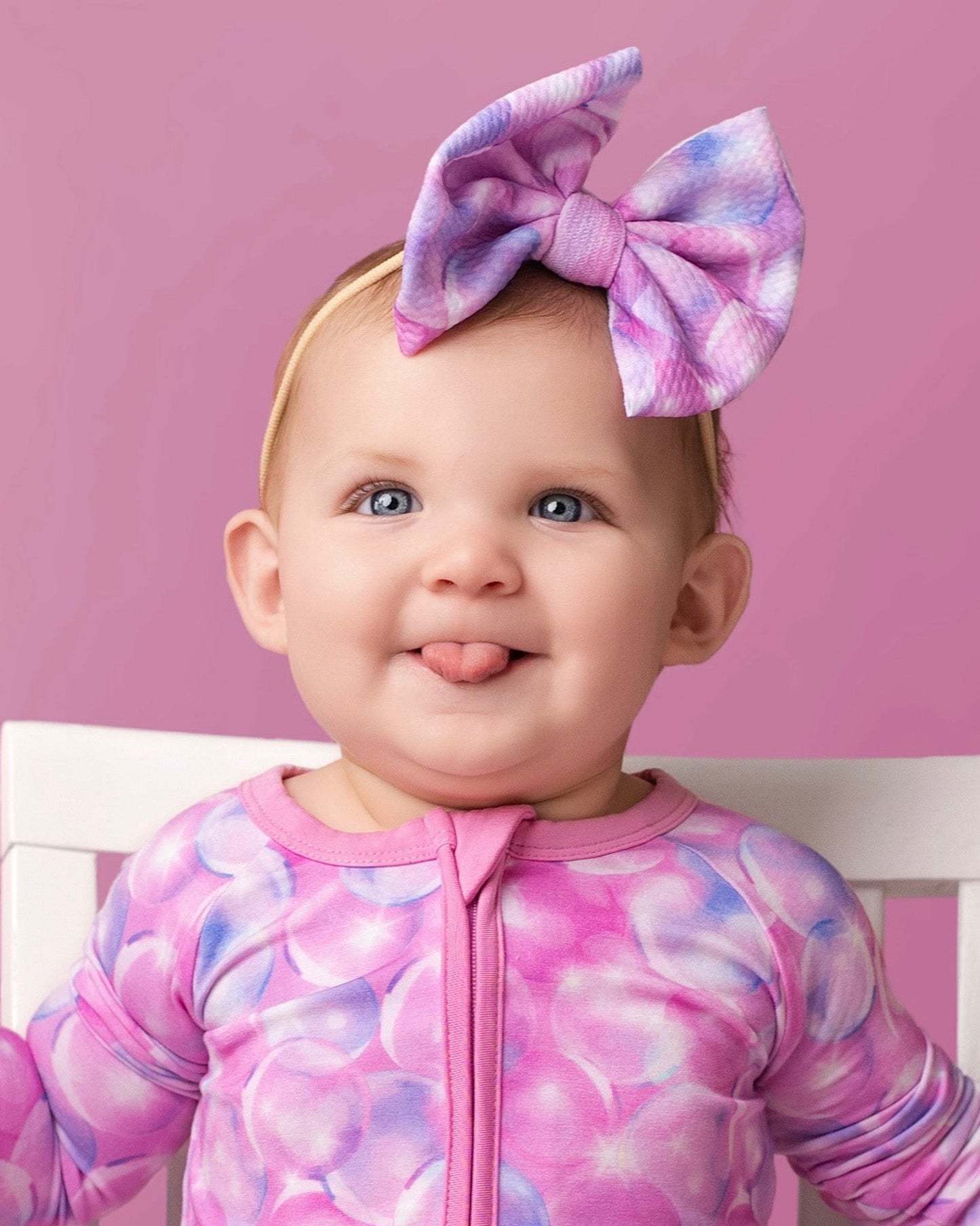 Wicked Cute | Bubbles | Large Nylon Bow Headband