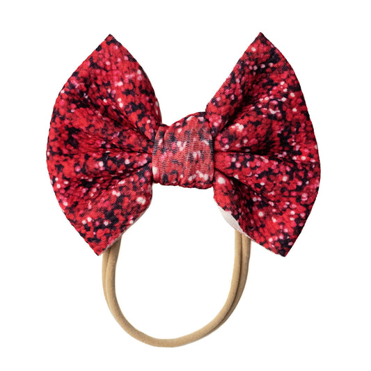 Ruby Shimmer | Toddler Girl Nylon Bow