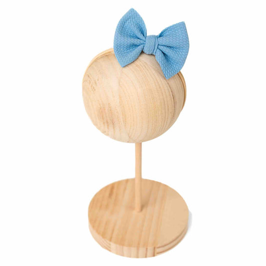 Steel Blue | Small Nylon Bow Headband