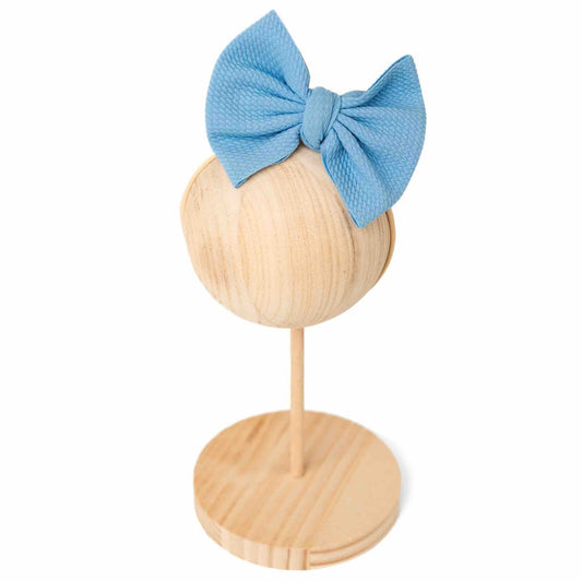 Steel Blue | Large Nylon Bow Headband