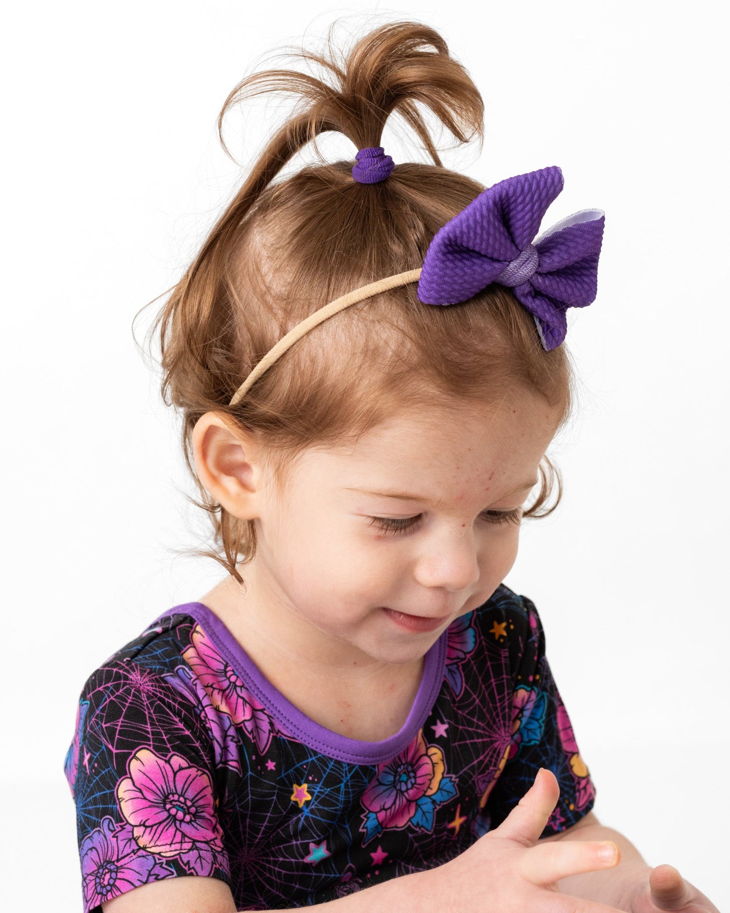 Violet | Small Nylon Bow Headband