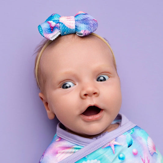 Magical Mermaid Shells | Baby Girl Nylon Bow