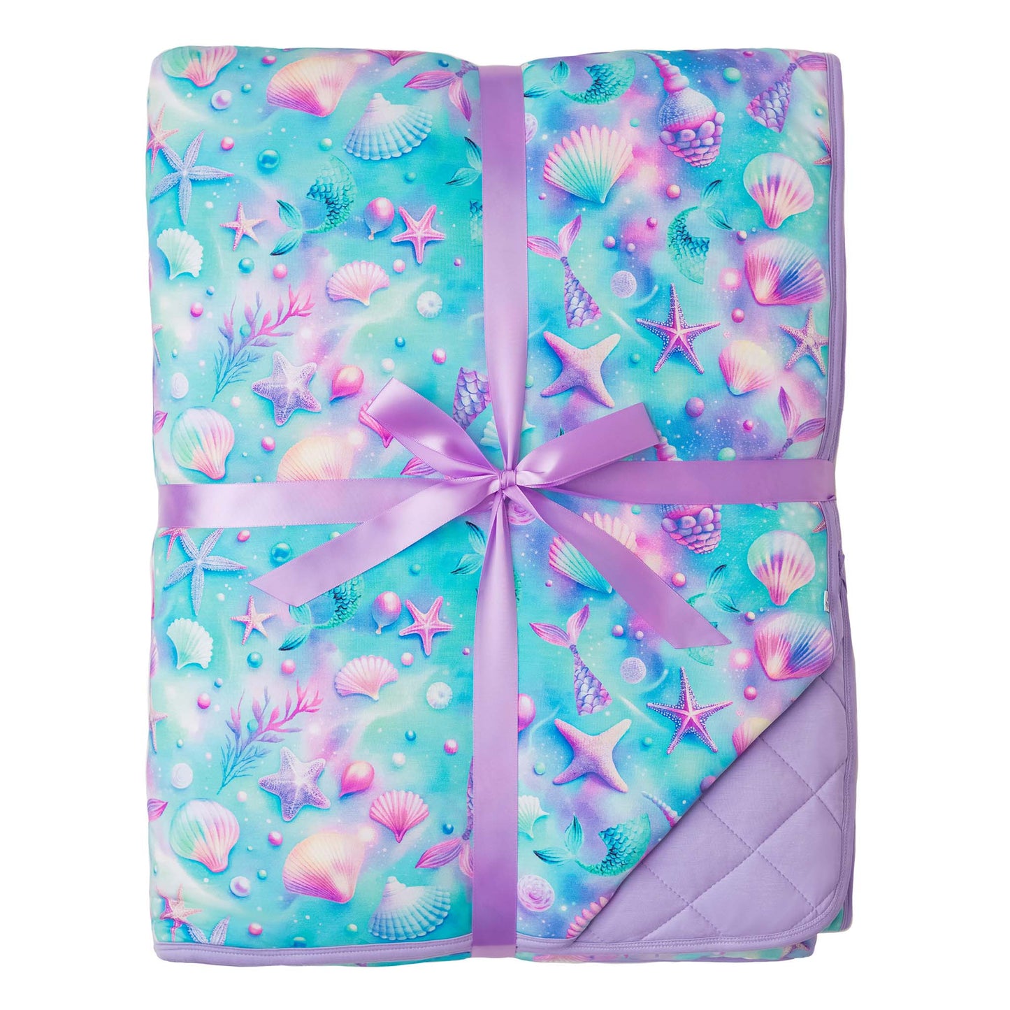 Magical Mermaid Shells | Quilted Bamboo Adult Blanket