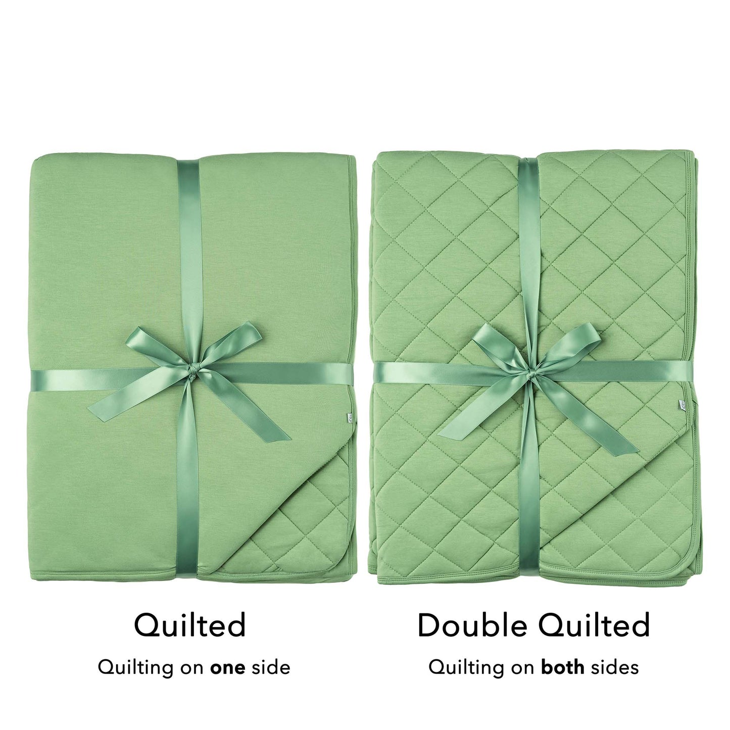 Sage Green | Bamboo Double Quilted Adult Blanket