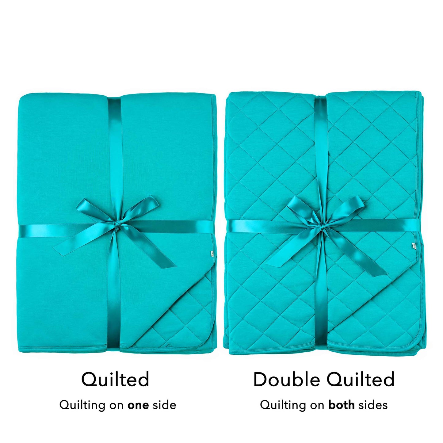 Turquoise | Bamboo Double Quilted Adult Blanket