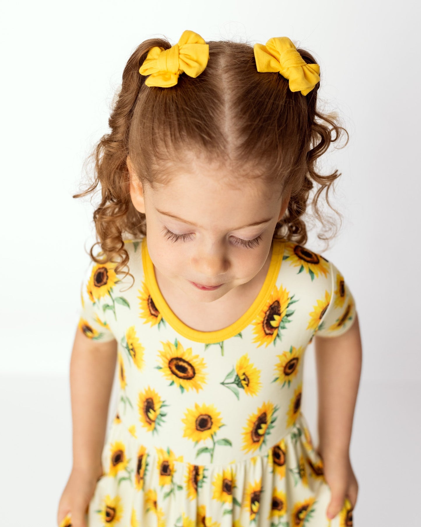 Lemon | Baby Bamboo Clip on Bow Set