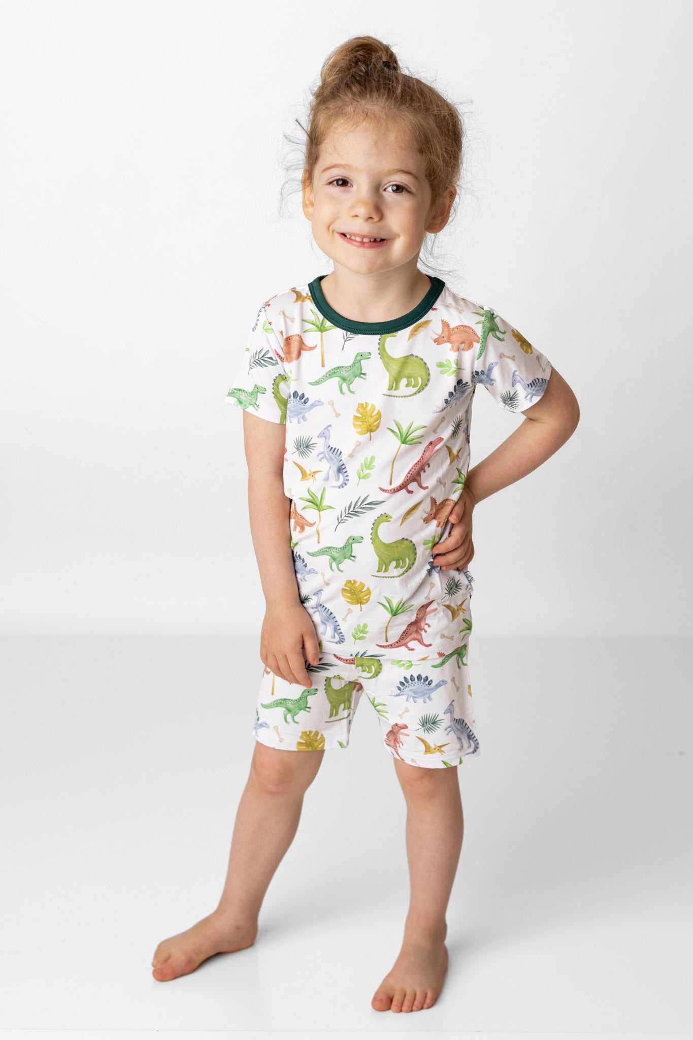 Dinosaur Land | Two-Piece Bamboo Short Sleeve Toddler & Kids Set