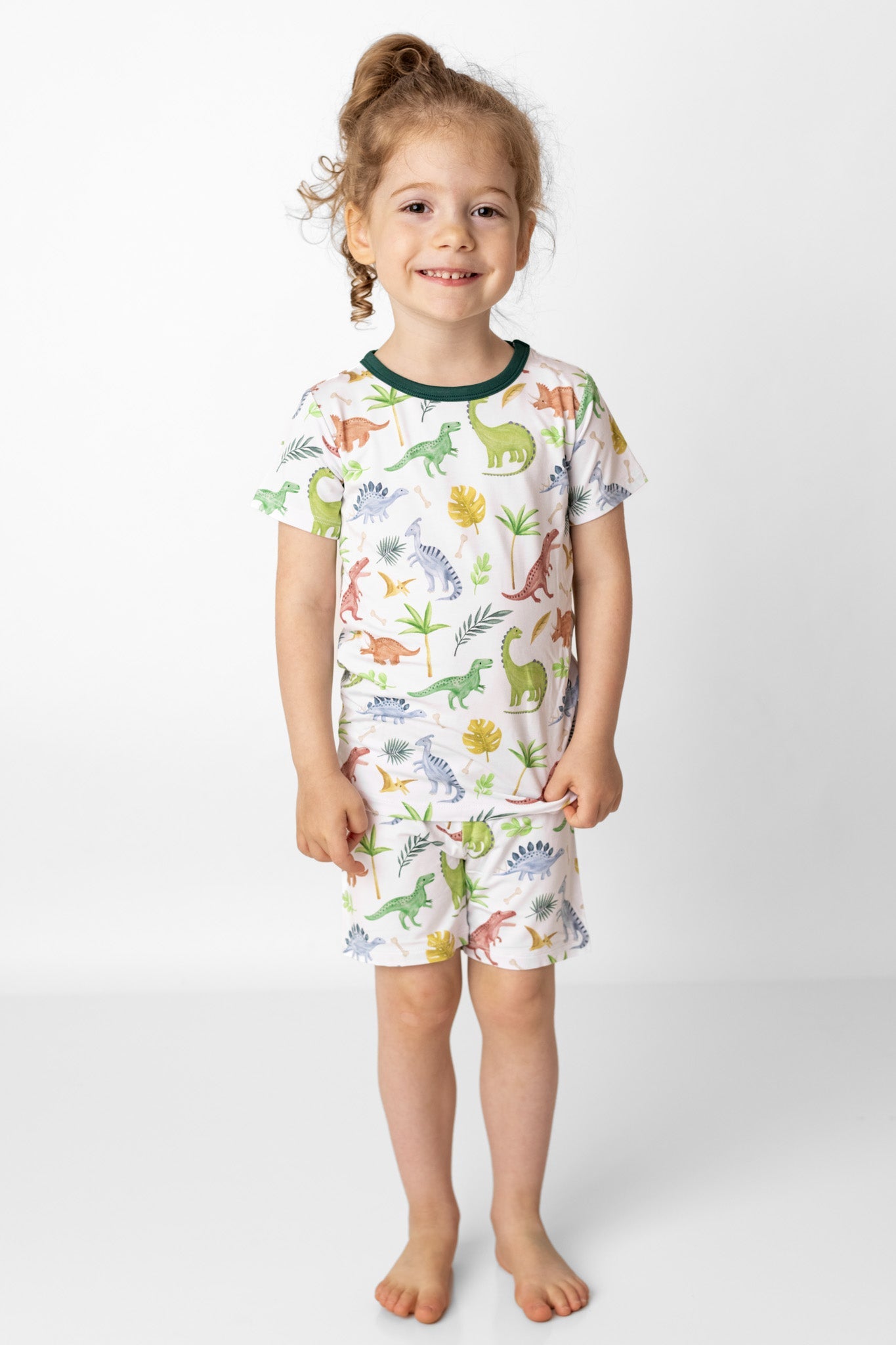 Dinosaur Land | Two-Piece Bamboo Short Sleeve Toddler & Kids Set
