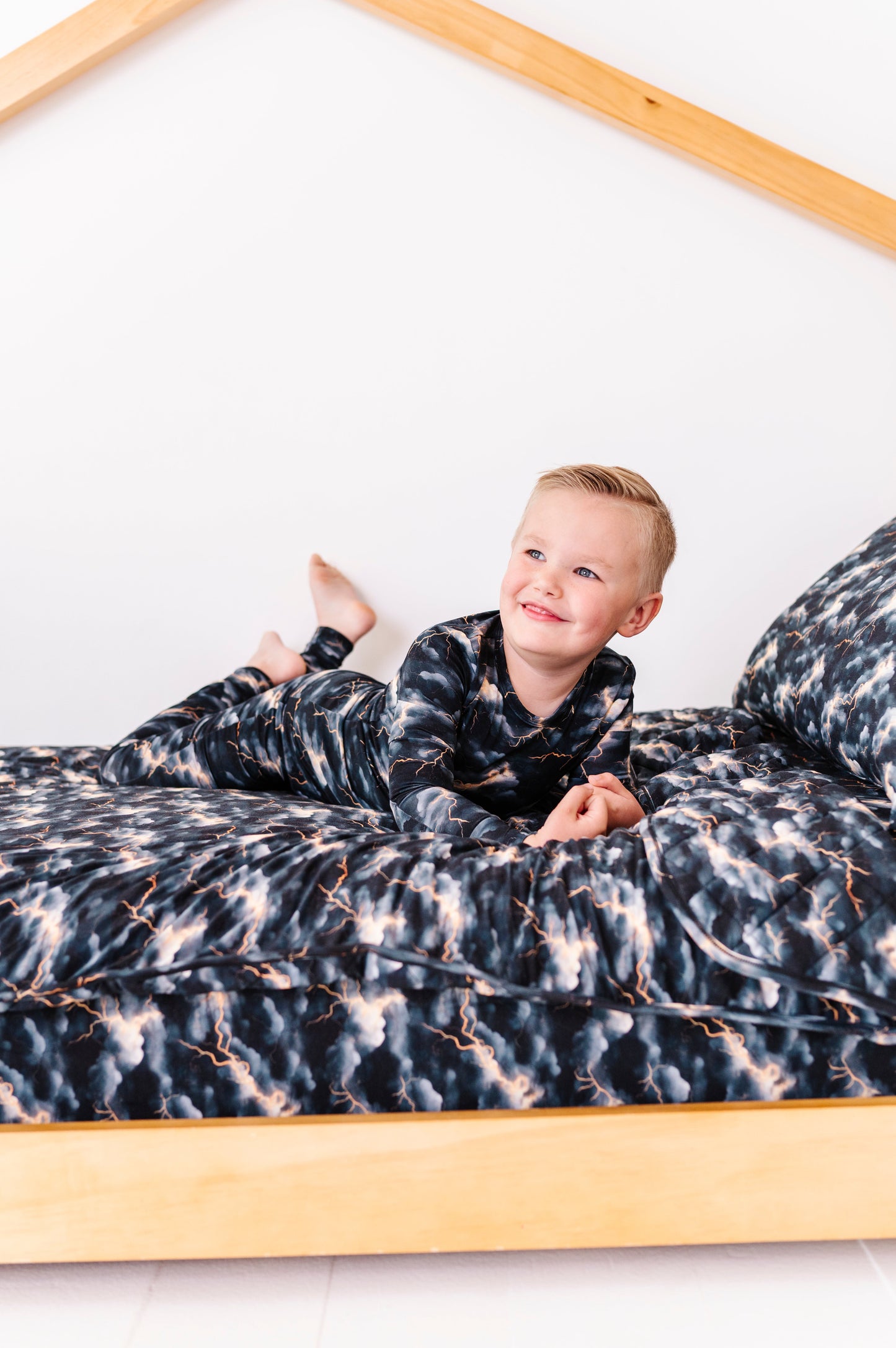 Stormy Clouds | Bamboo Quilted Kids Blanket