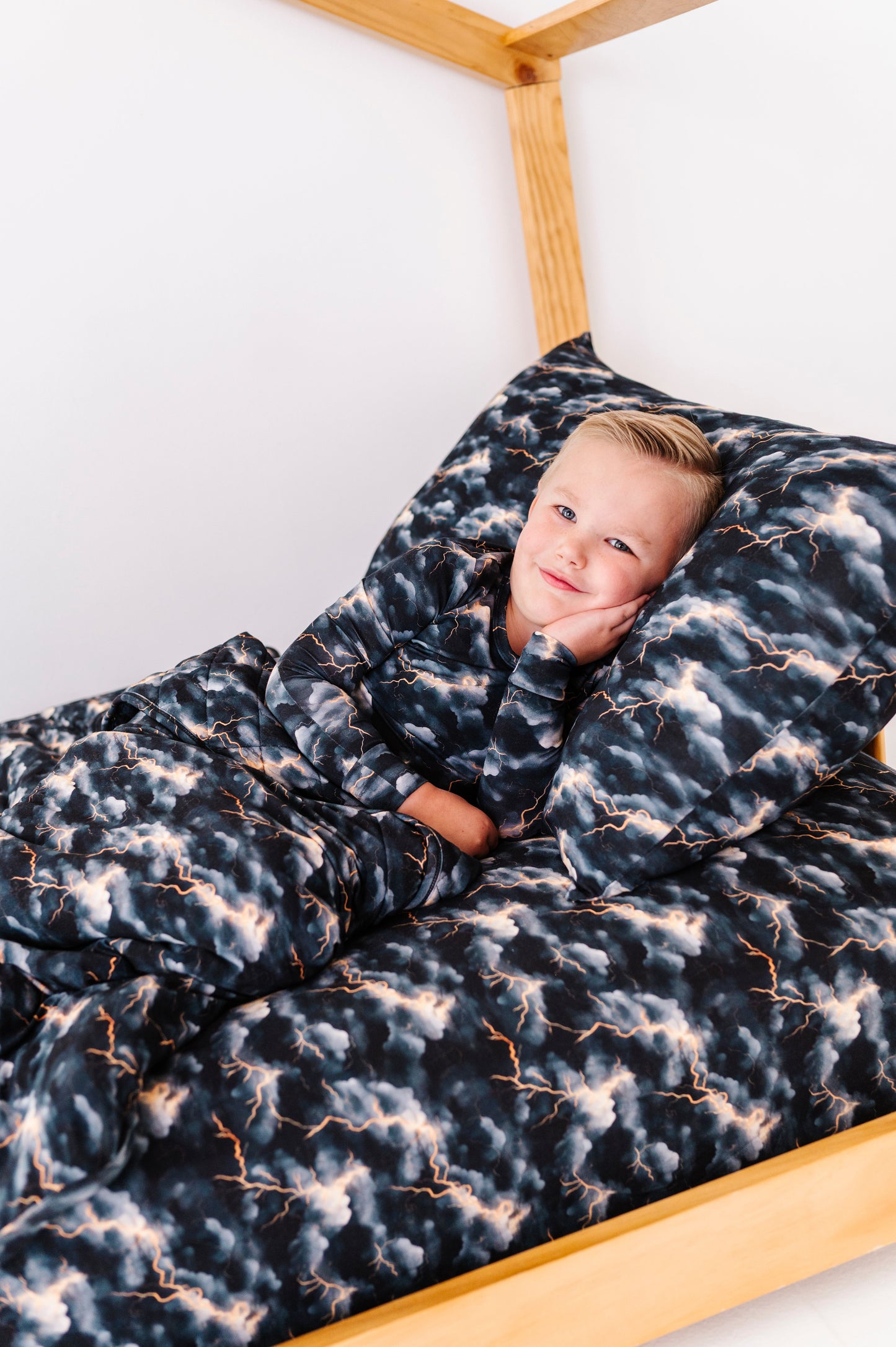 Stormy Clouds | Bamboo Quilted Kids Blanket
