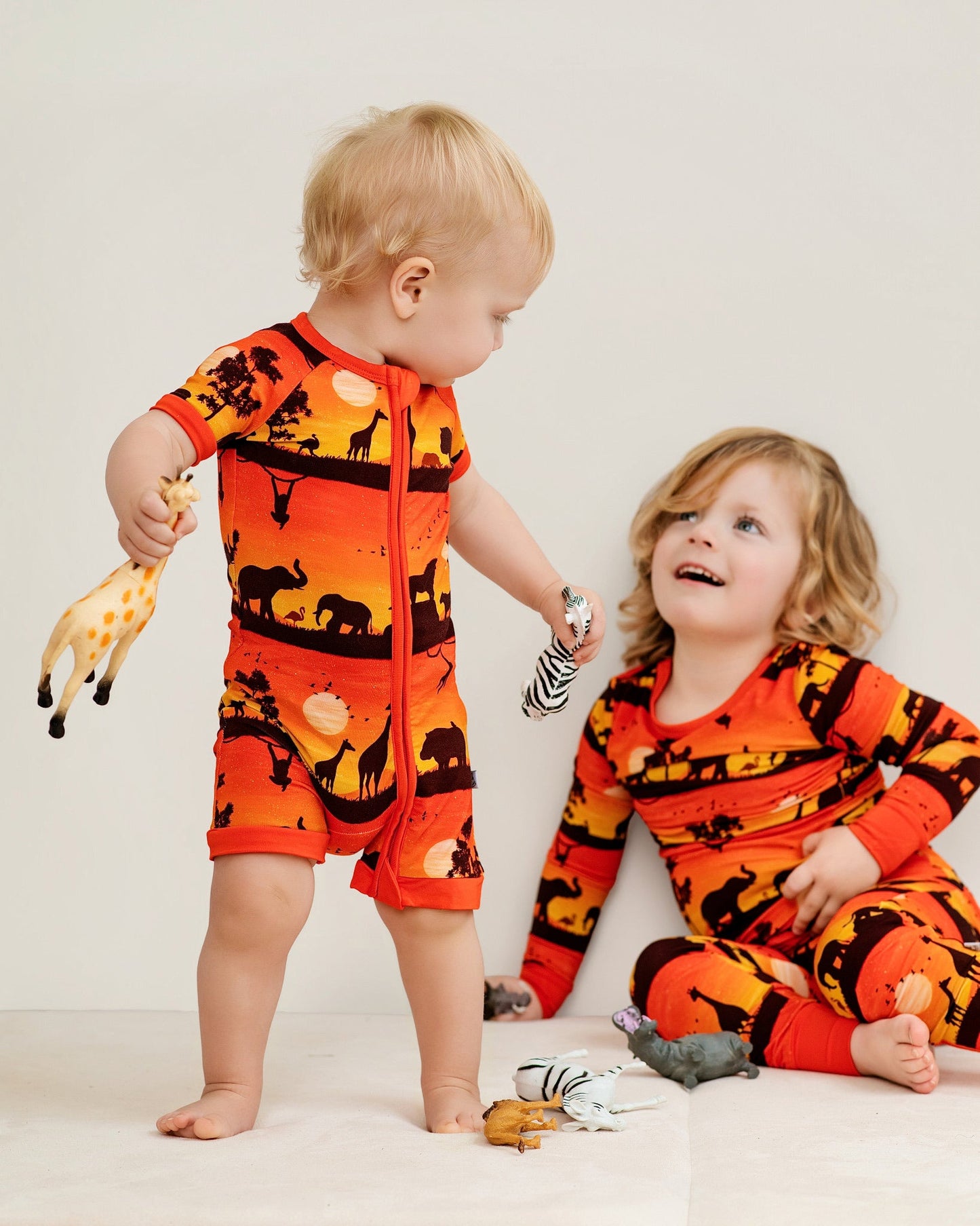 Sunset Safari | Bamboo Two-Piece Pajamas