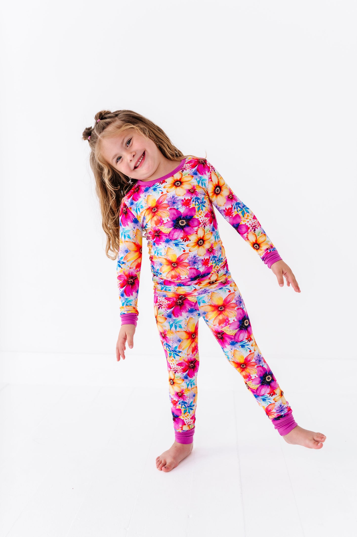 Painted Petals | Bamboo Two-Piece Pajamas