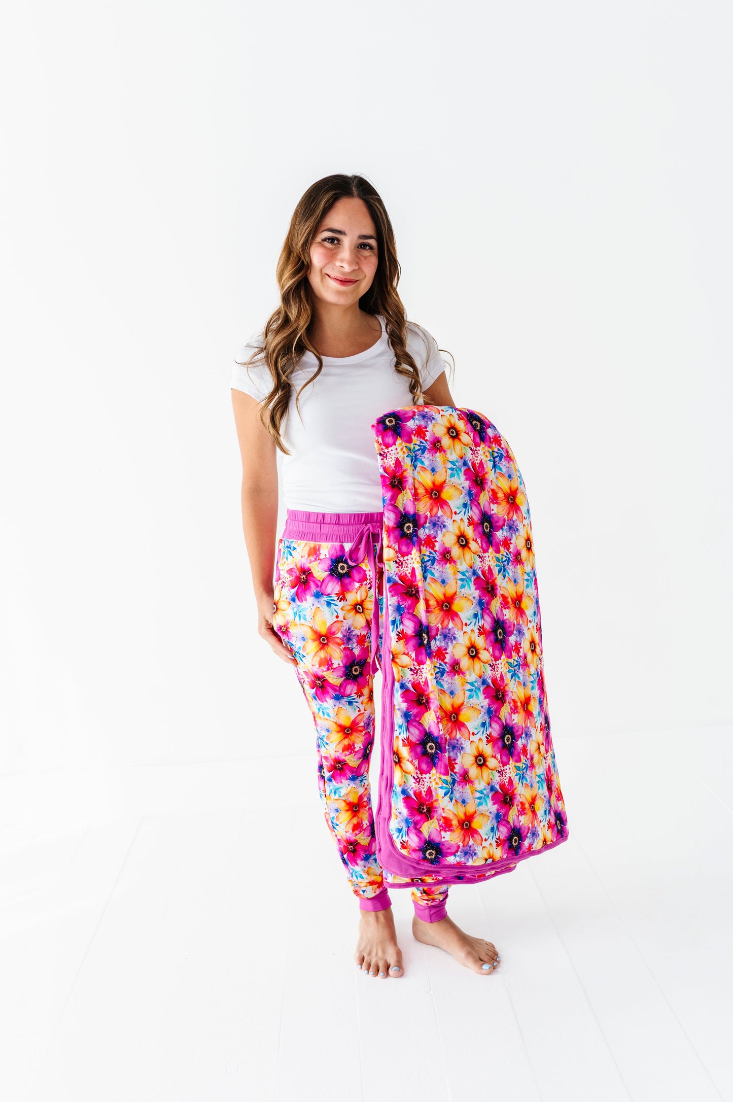 Painted Petals | Bamboo Double Layer Adult Blanket