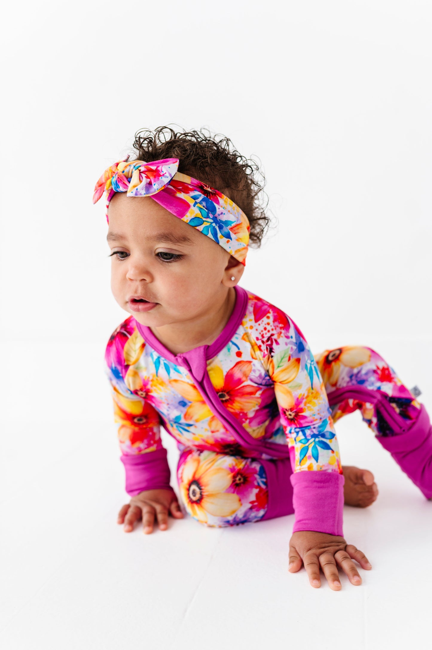 Painted Petals | Bamboo Headband Bow