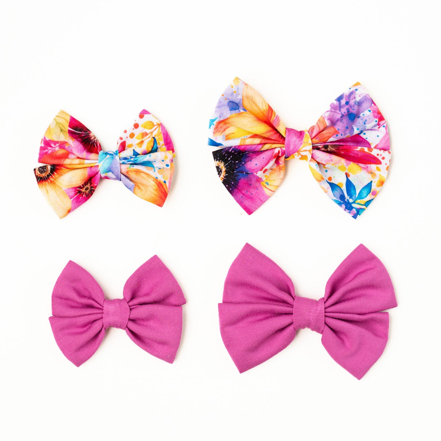 Painted Petals | Small Clip Bow