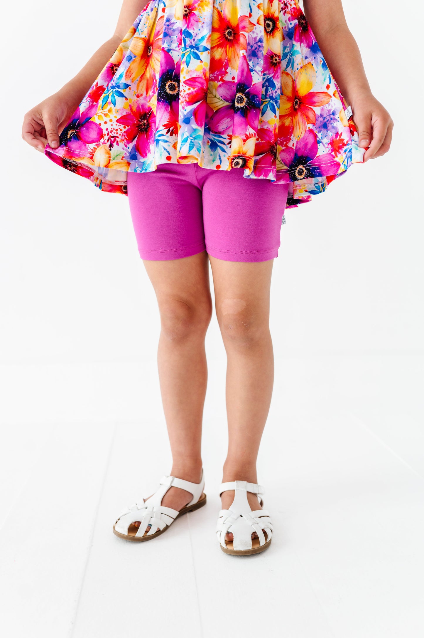 Painted Petals | Bamboo Peplum & Shorts Set