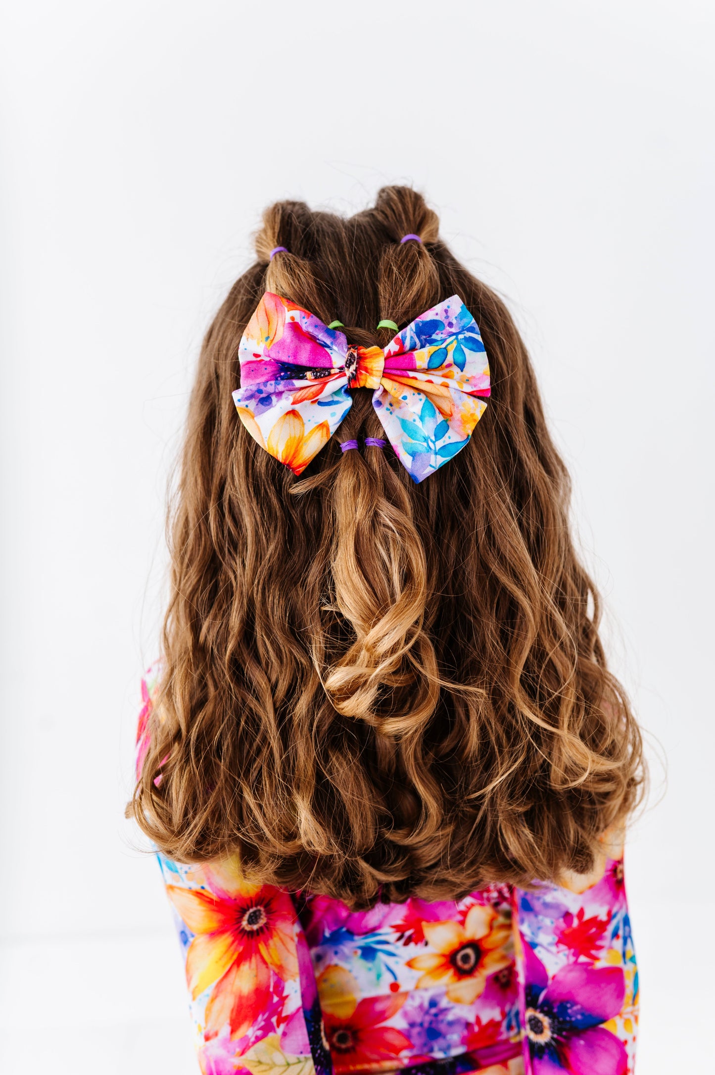 Painted Petals | Small Clip Bow