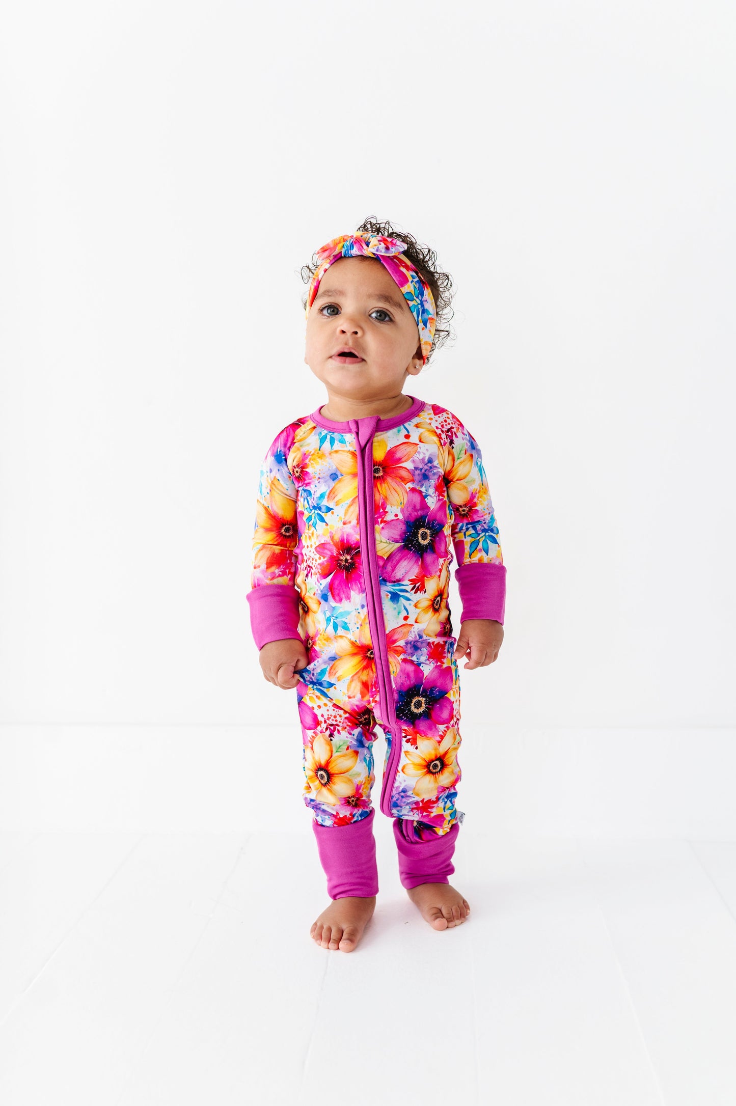 Painted Petals | Bamboo Zipper Pajamas