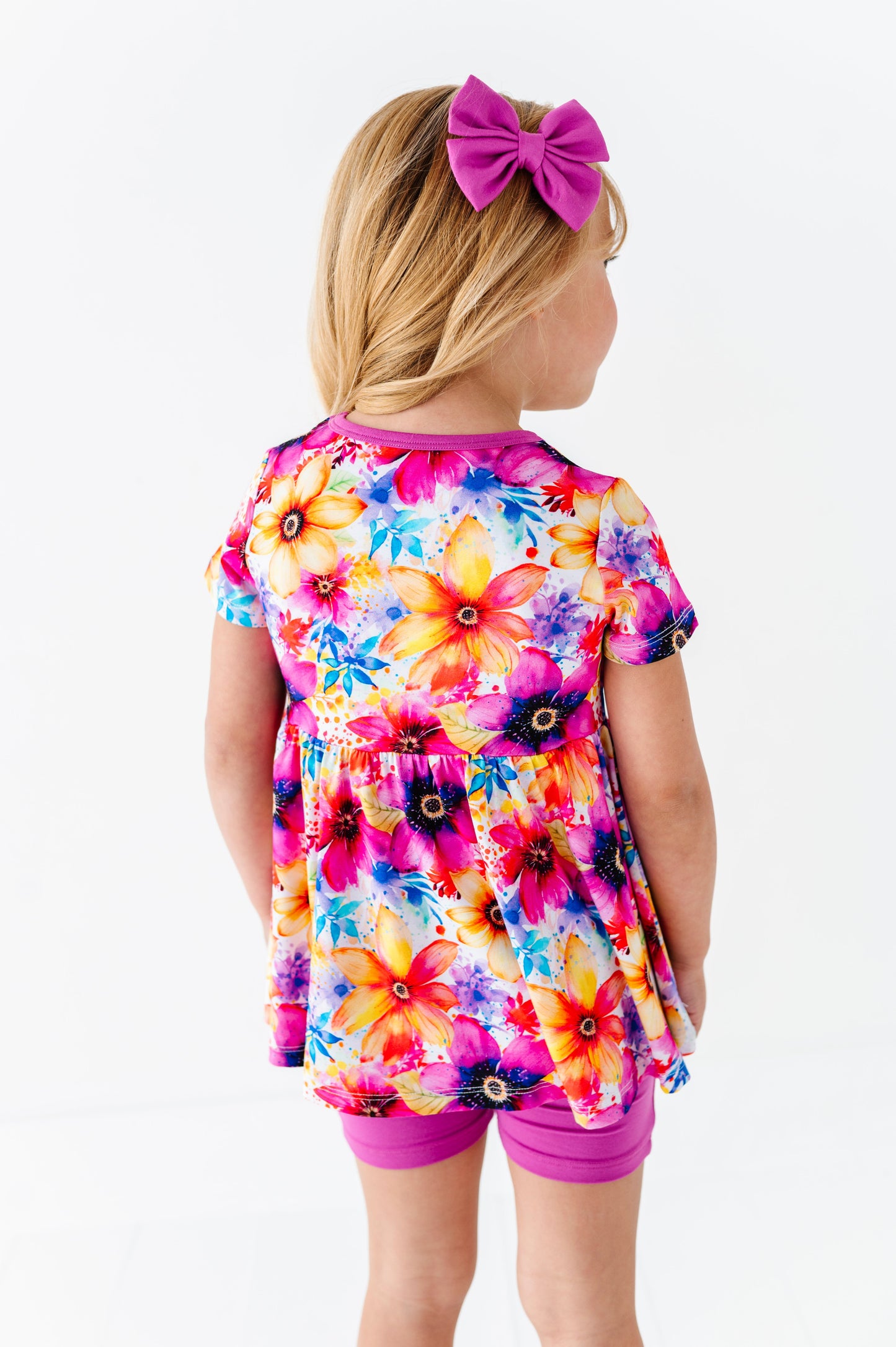 Berry Splash | Small Clip Bow
