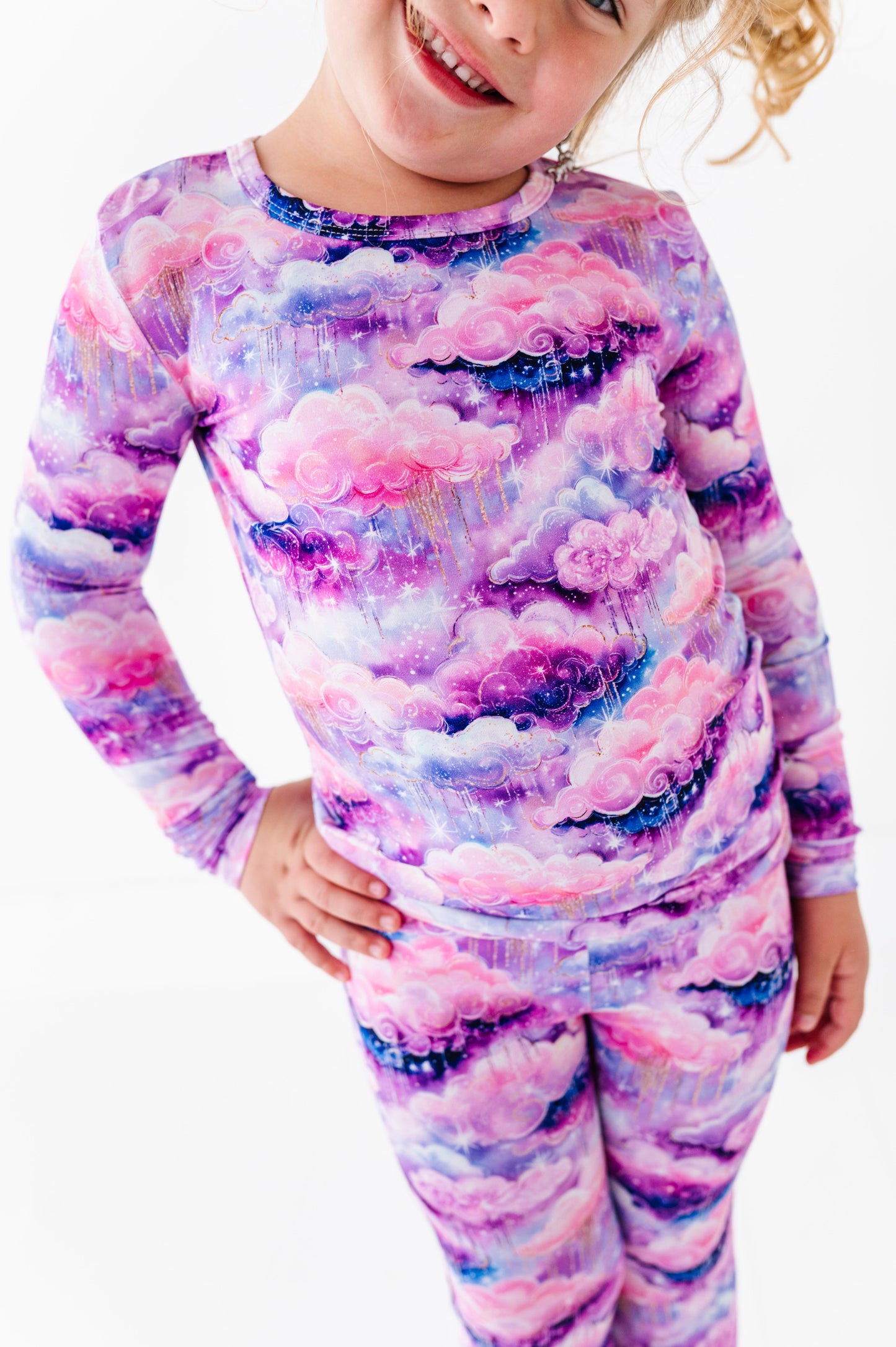 Shimmer Clouds | Bamboo Two-Piece Pajamas