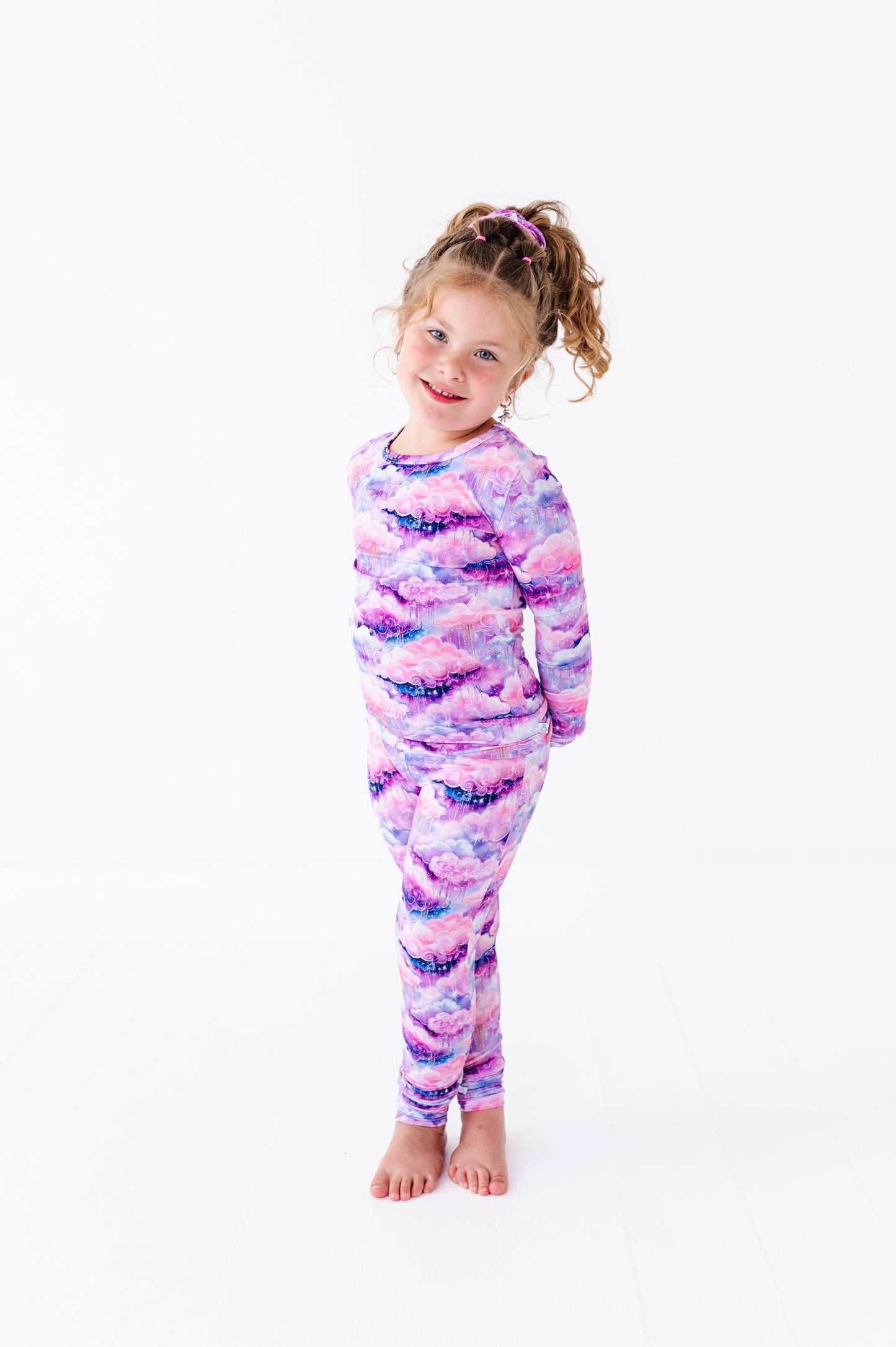 Shimmer Clouds | Bamboo Two-Piece Pajamas