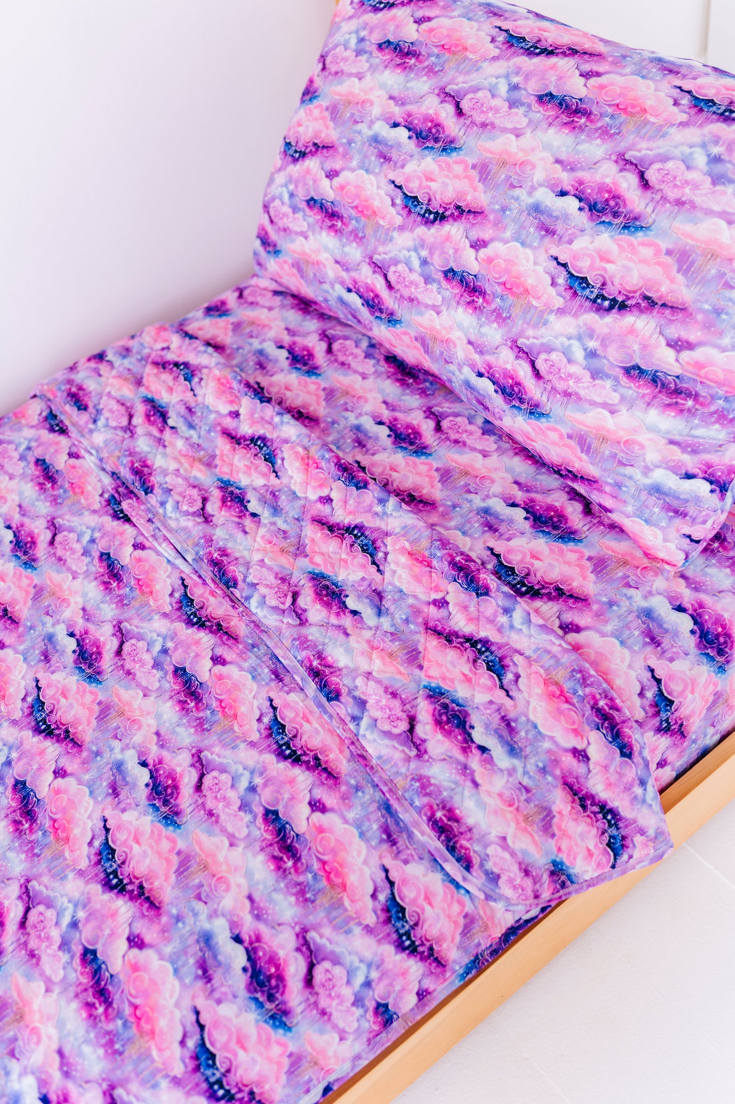 Shimmer Clouds | Bamboo Quilted Kids Blanket