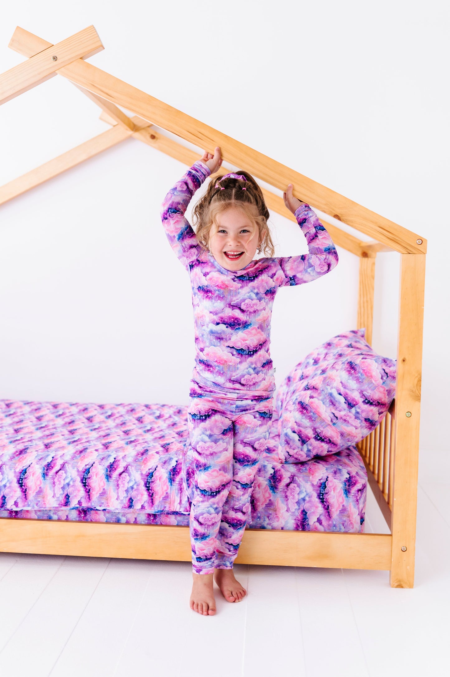 Shimmer Clouds | Bamboo Two-Piece Pajamas