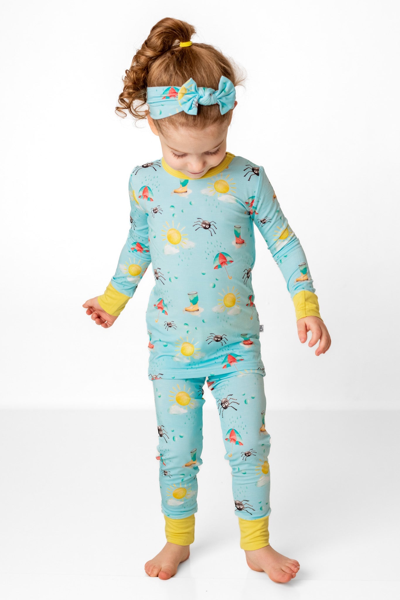 Spring Showers | Two-Piece Bamboo Long Sleeve Toddler & Kids Pajamas