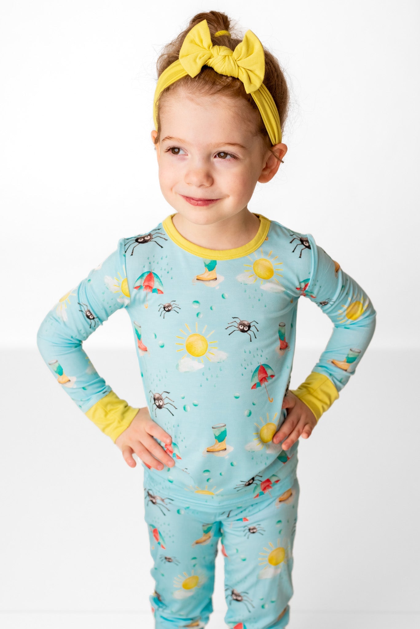 Spring Showers | Two-Piece Bamboo Long Sleeve Toddler & Kids Pajamas