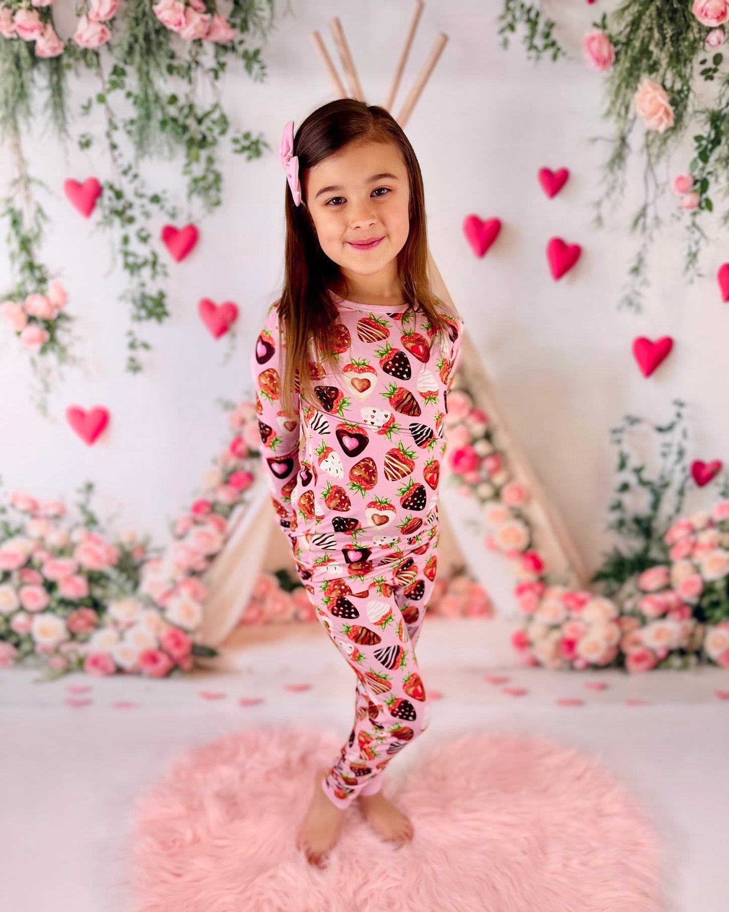 Sweet Strawberries | Bamboo Two-Piece Pajamas