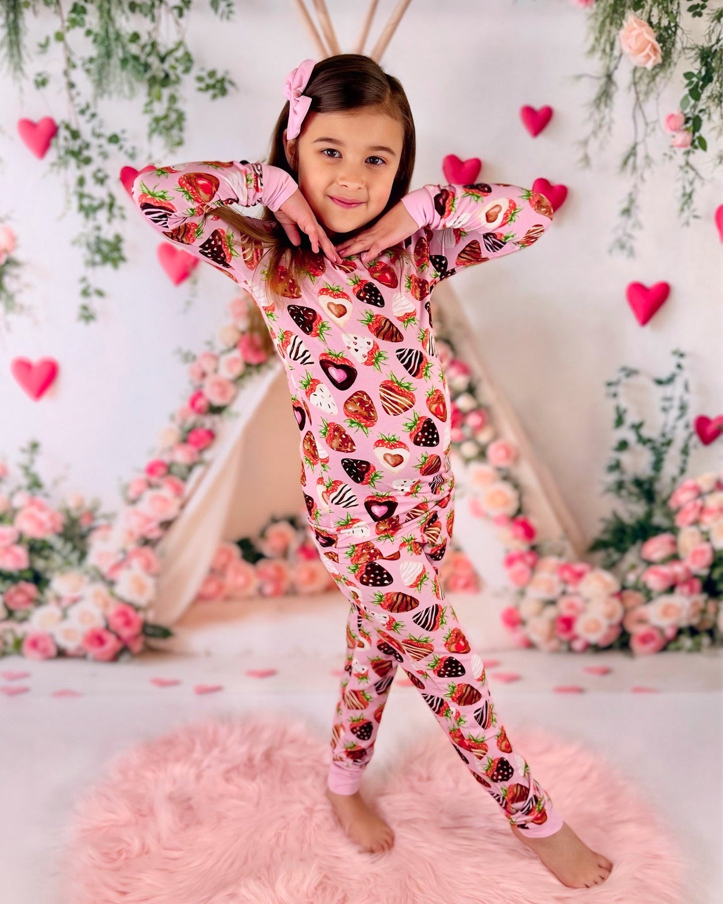Sweet Strawberries | Bamboo Two-Piece Pajamas