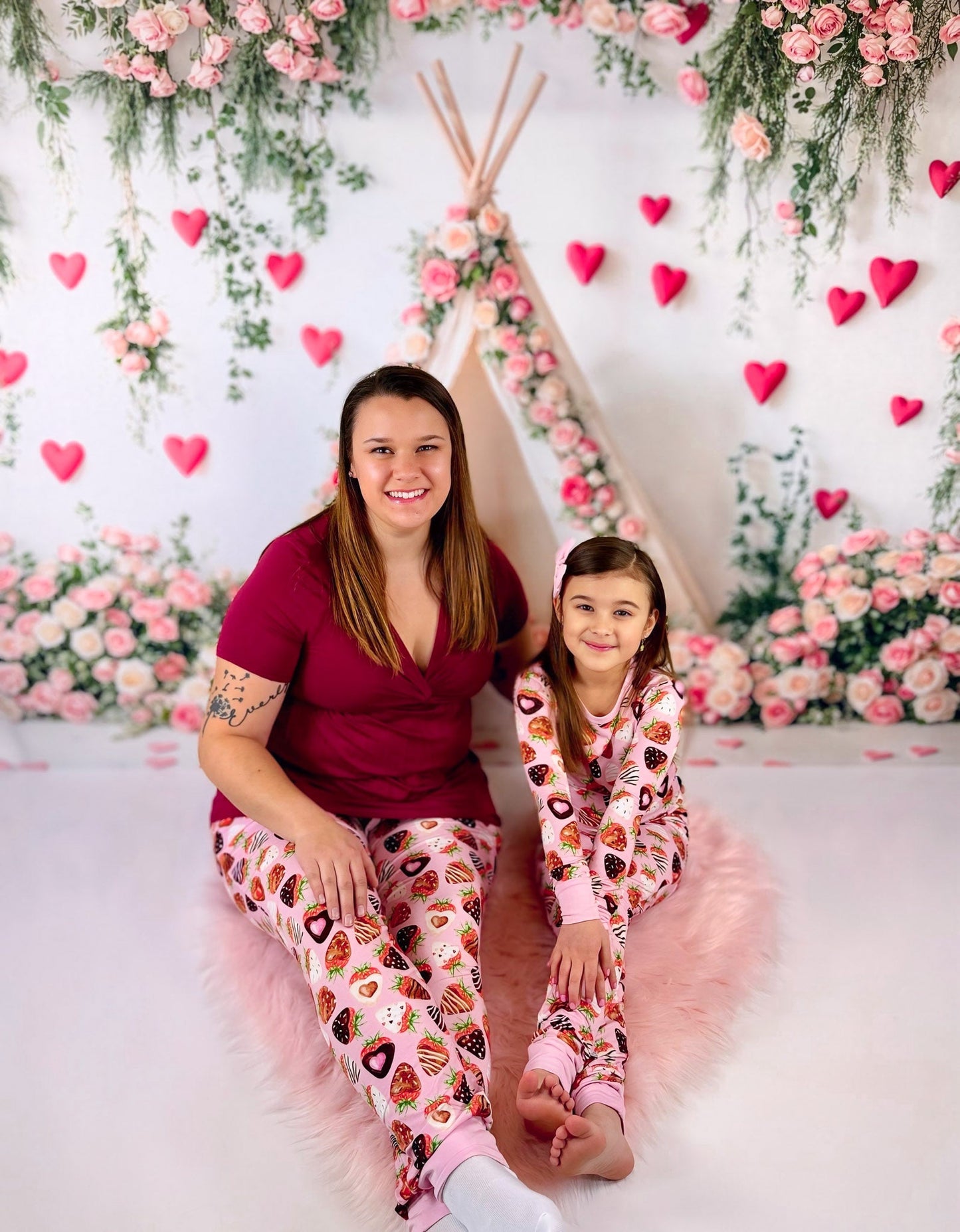 Sweet Strawberries | Women's Bamboo Joggers