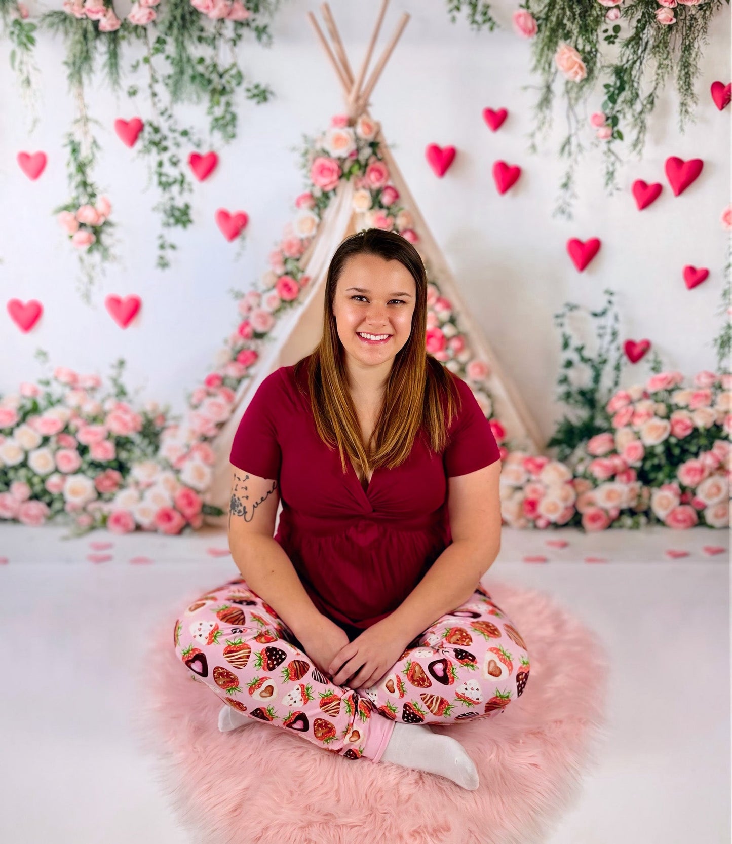 Sweet Strawberries | Women's Bamboo Joggers