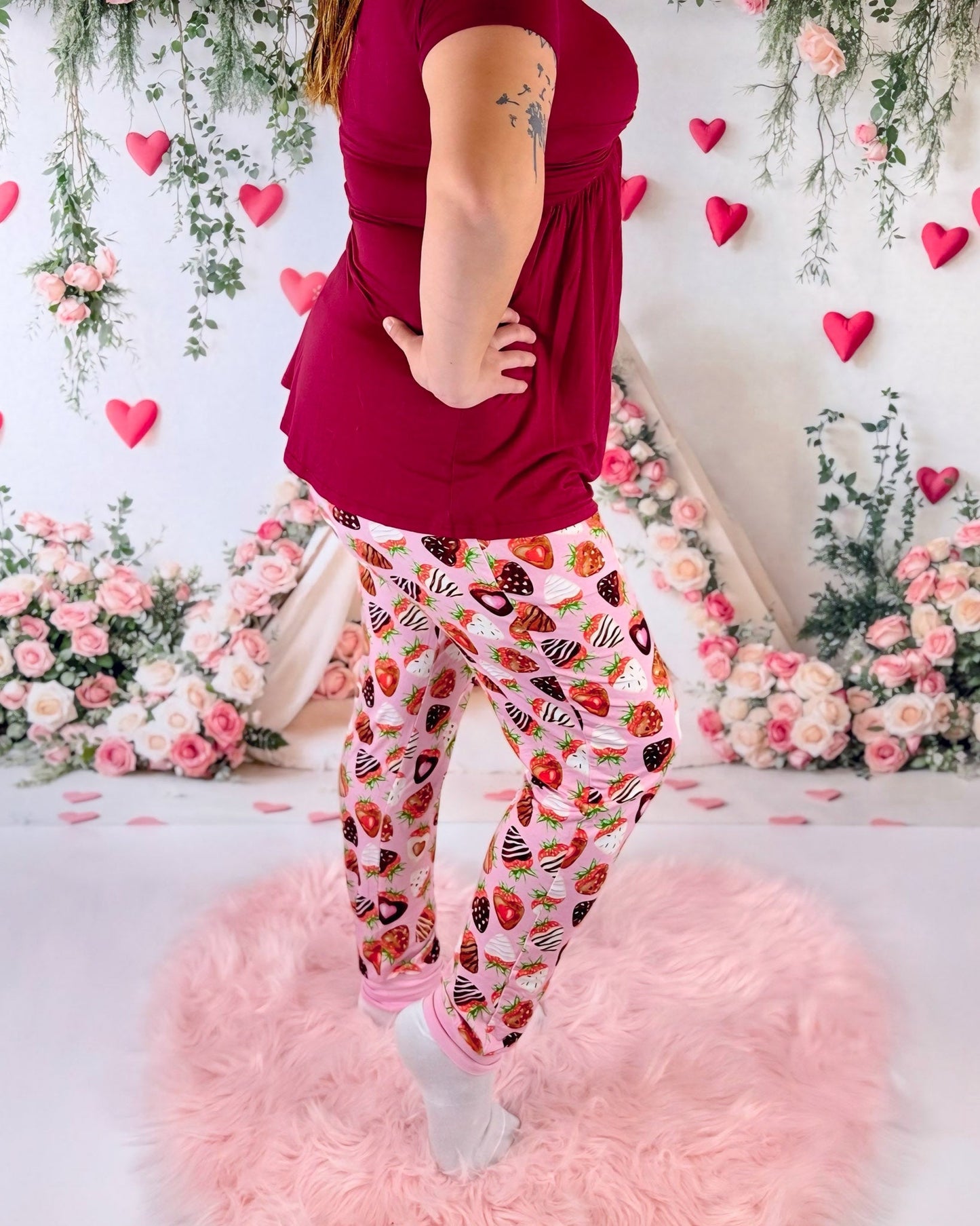 Sweet Strawberries | Women's Bamboo Joggers