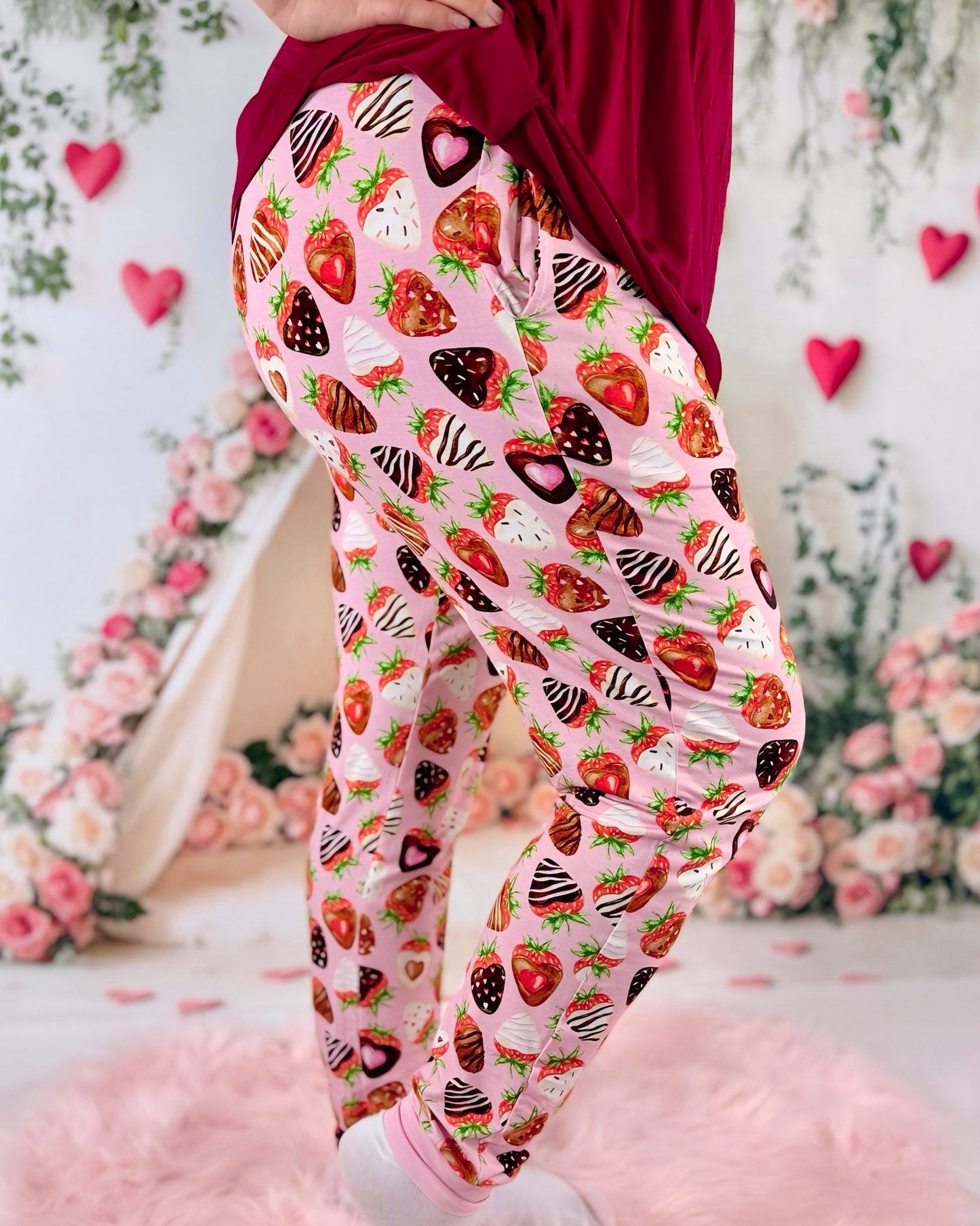 Sweet Strawberries | Women's Bamboo Joggers