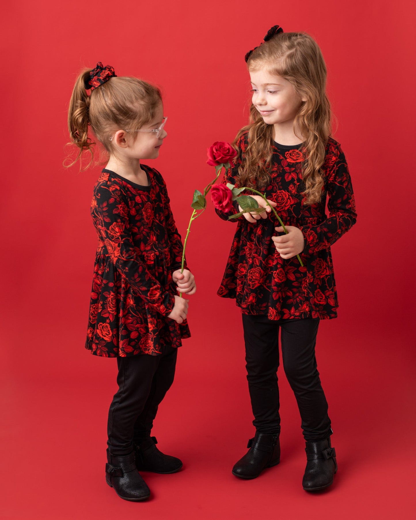 Midnight Roses | Bamboo Scrunchie