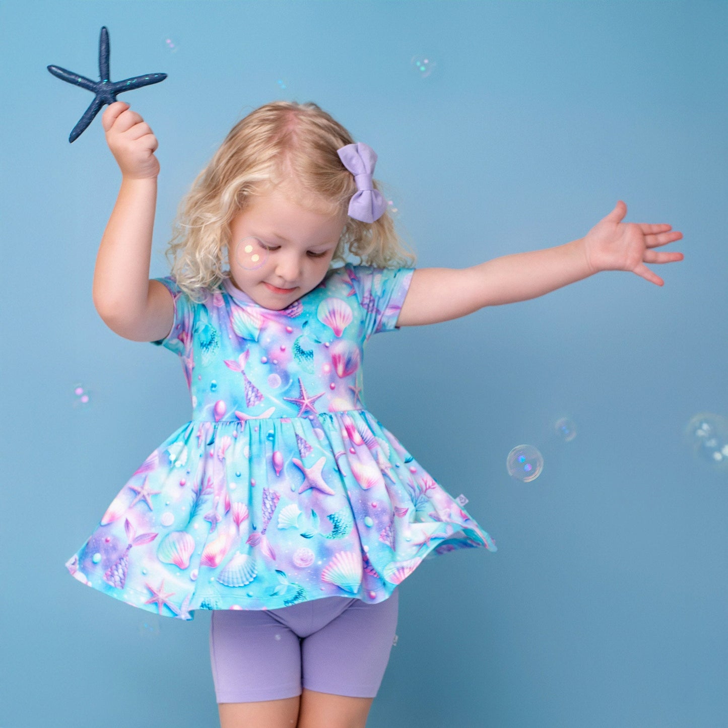 Pale Lavender | Bamboo Small Clip on Bow