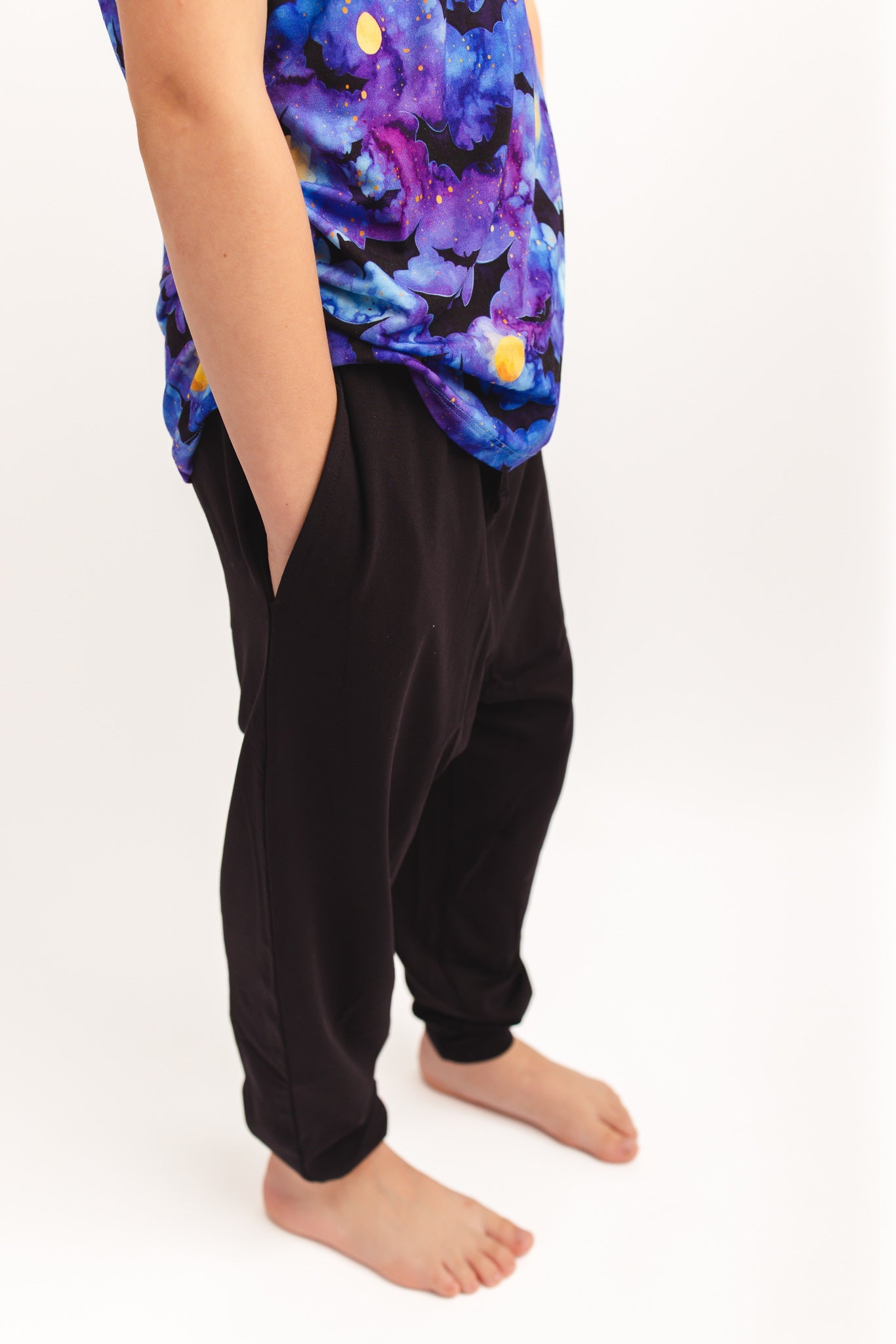 Halloween | Midnight Bats | Bamboo Toddler & Kids Pocket Tee & Jogger Pants Set