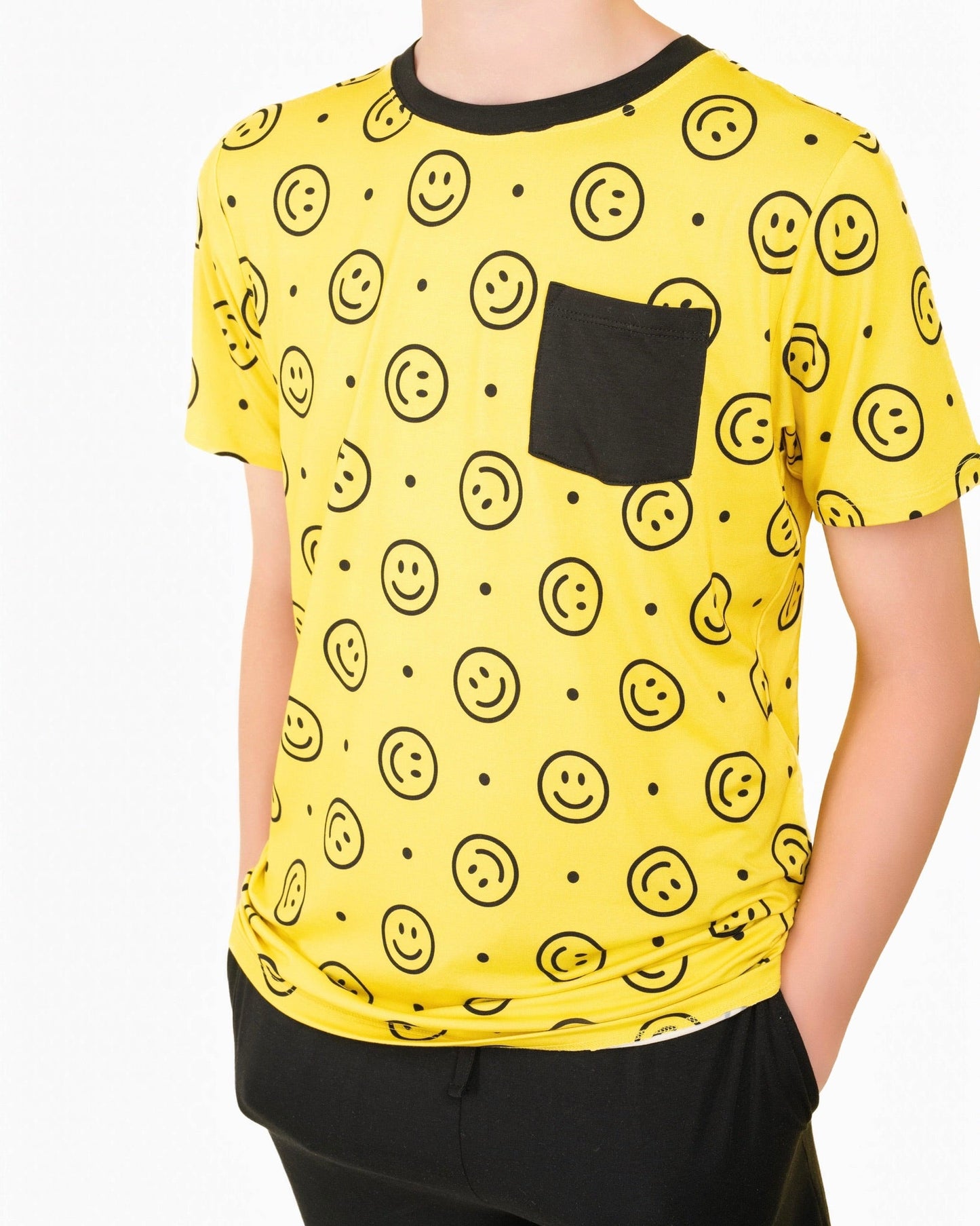 Happy Smiles | Bamboo Toddler & Kids Pocket Tee & Shorts Set