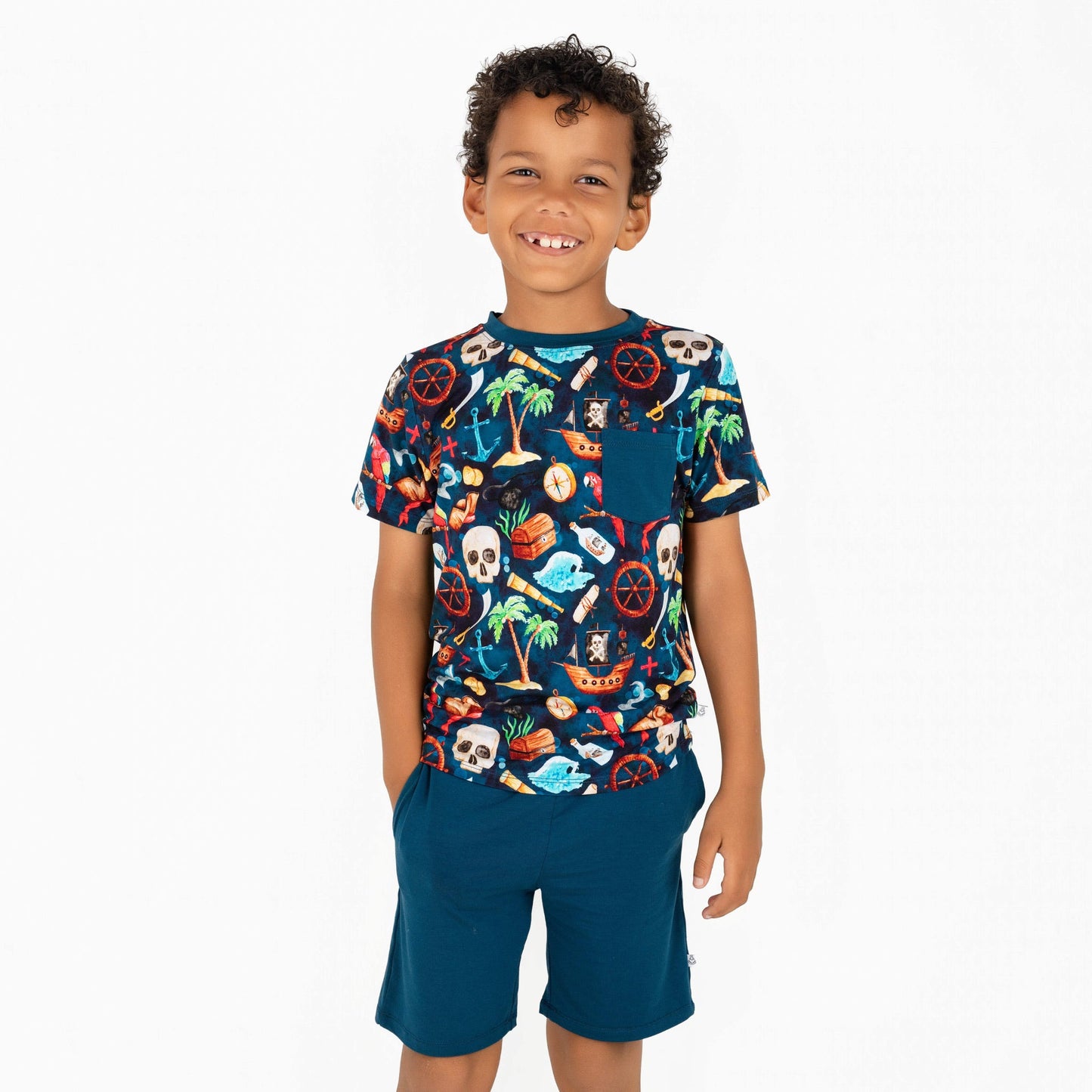 Ahoy Matey | Bamboo Pocket Tee & Shorts Set