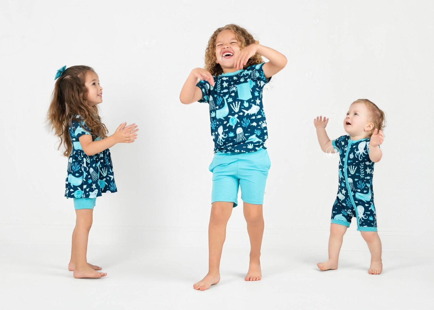 Ocean Pals | Bamboo Toddler & Kids Pocket Tee & Shorts Set