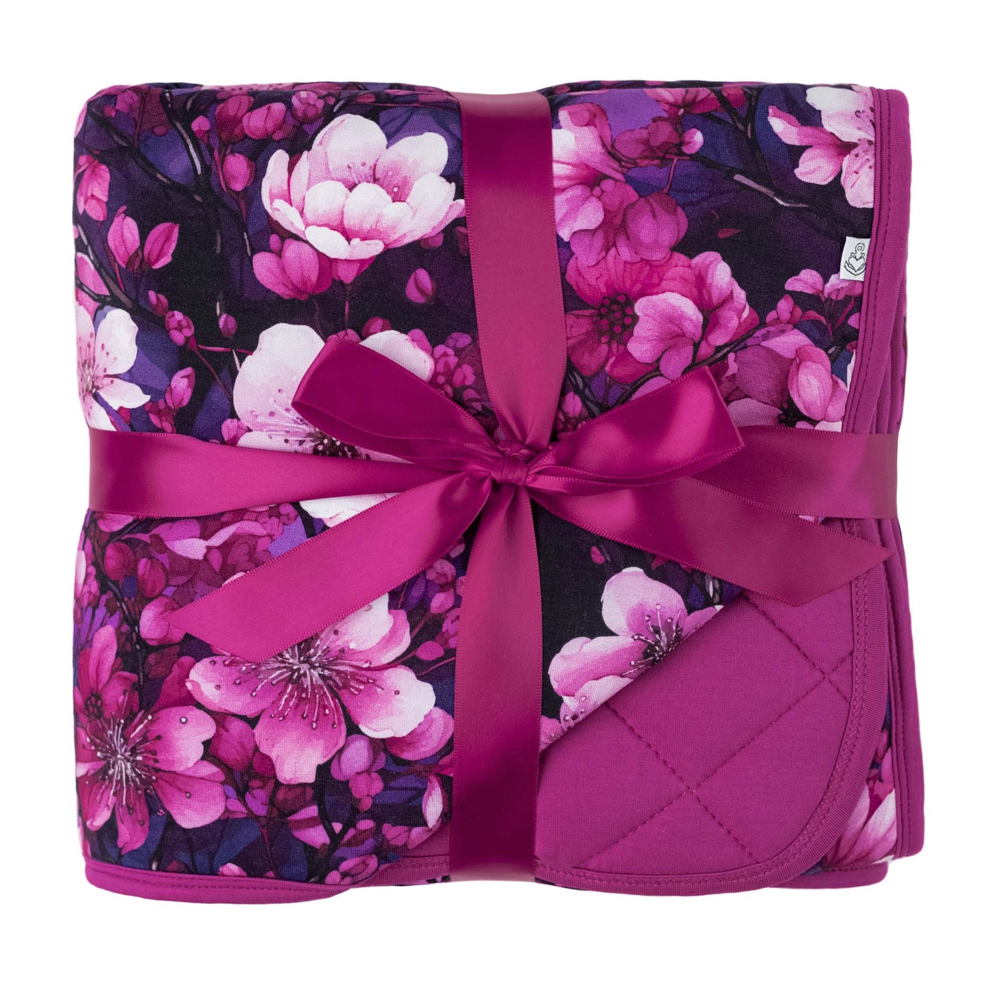 Cherry Blossoms | Bamboo Quilted Mini Baby Blanket