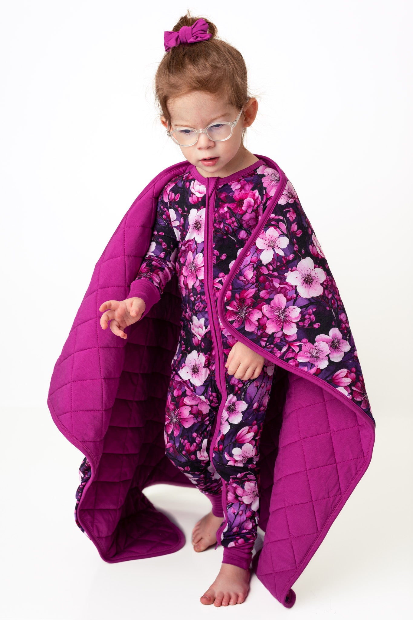 Cherry Blossoms | Bamboo Quilted Mini Baby Blanket