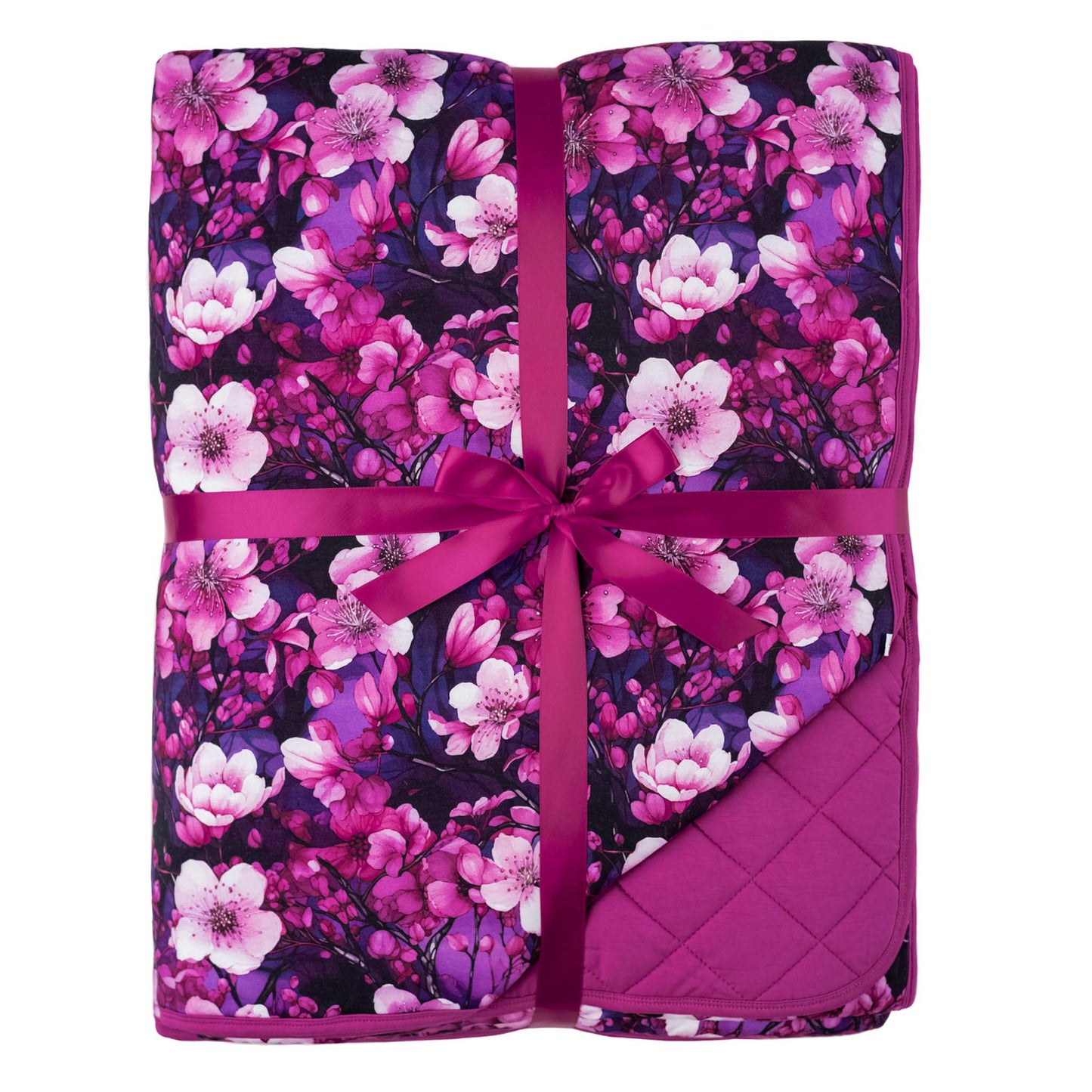 Cherry Blossoms | Bamboo Quilted Adult Blanket
