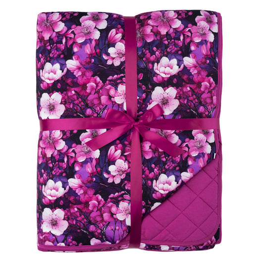 Cherry Blossoms | Bamboo Quilted Adult Blanket