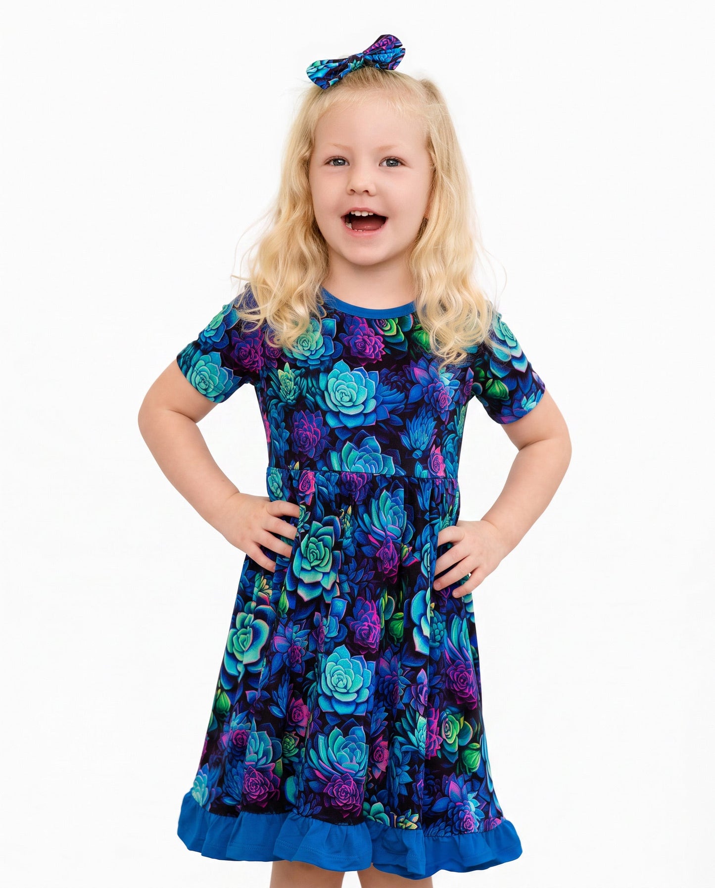Electric Succulents | Bamboo Ruffle Twirl Dress