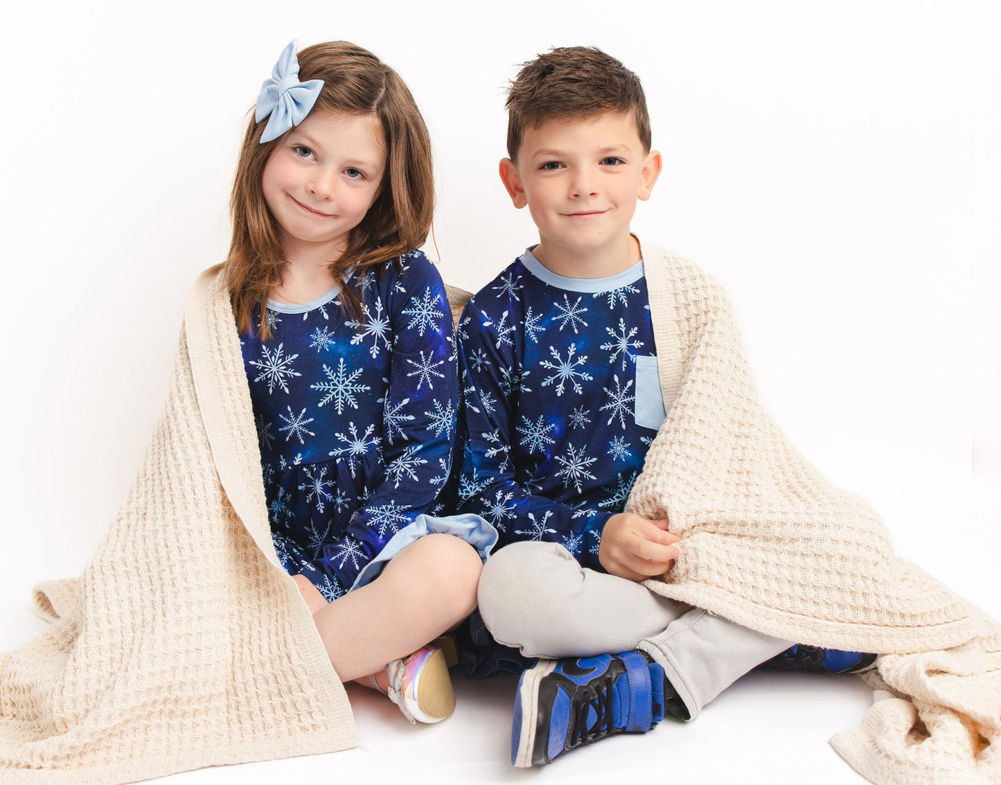 Icy Snowflakes | Bamboo Ruffle Twirl Dress