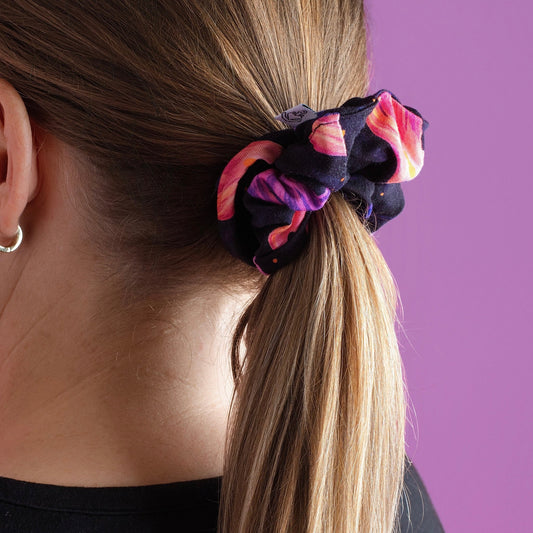 Halloween | Whirling Ghosts | Bamboo Scrunchie