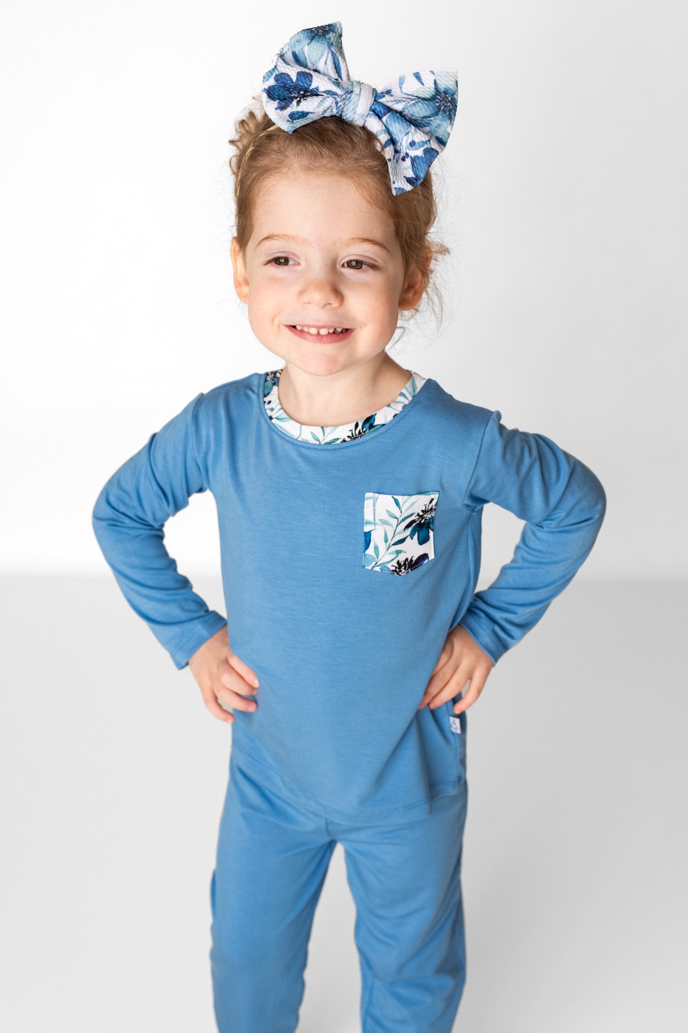 Steel Blue | Bamboo Toddler & Kids Pocket T-Shirt
