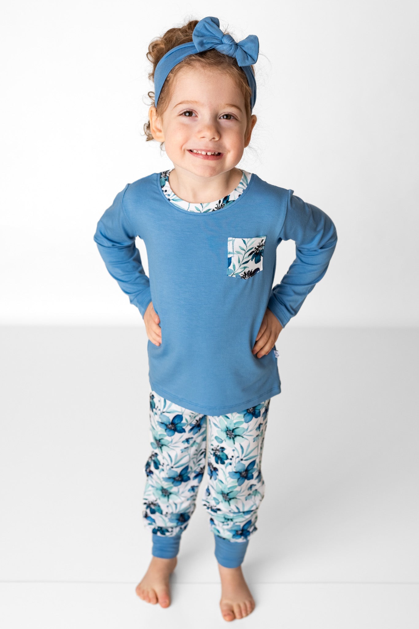 Steel Blue | Bamboo Toddler & Kids Pocket T-Shirt